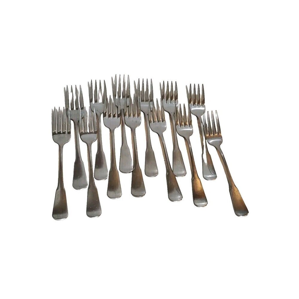 4 SSS Oneida Colonial Boston/Minute Man Stainless Flatware Salad forks‎